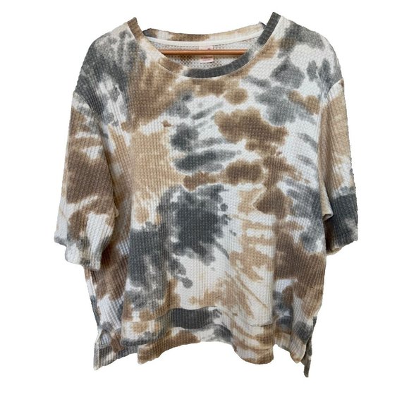 Womens top, size 3 X, tie dye look, neutral tones - Picture 1 of 8